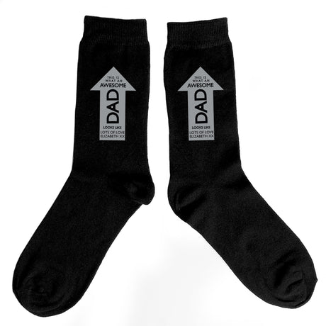 Personalised Awesome Dad Socks for Men: 2 - Clothing By Gift Moments