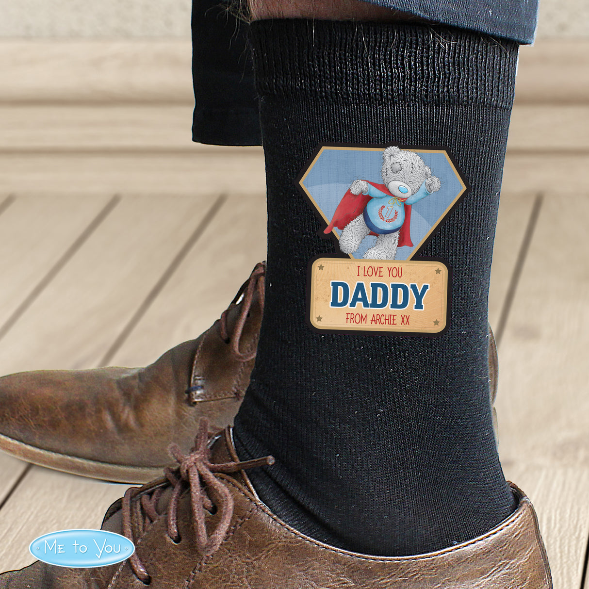 Personalised Me To You Super Hero Socks: 1 - Clothing