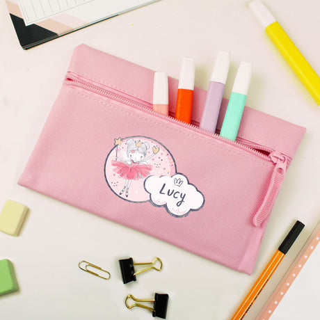 Personalised Fairy Princess Pink Pencil Case - Pencil Cases & Sets at Gift Moments