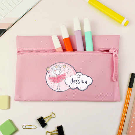 Personalised Fairy Princess Pink Pencil Case - Pencil Cases & Sets at Gift Moments