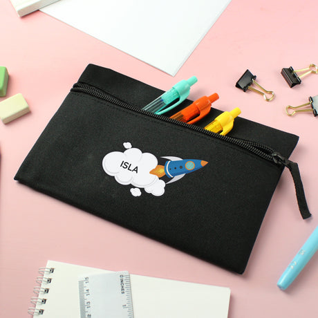 Personalised Space Rocket Pencil Case - Pencil Cases & Sets at Gift Moments