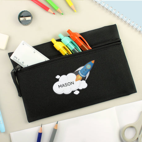 Personalised Space Rocket Pencil Case - Pencil Cases & Sets at Gift Moments