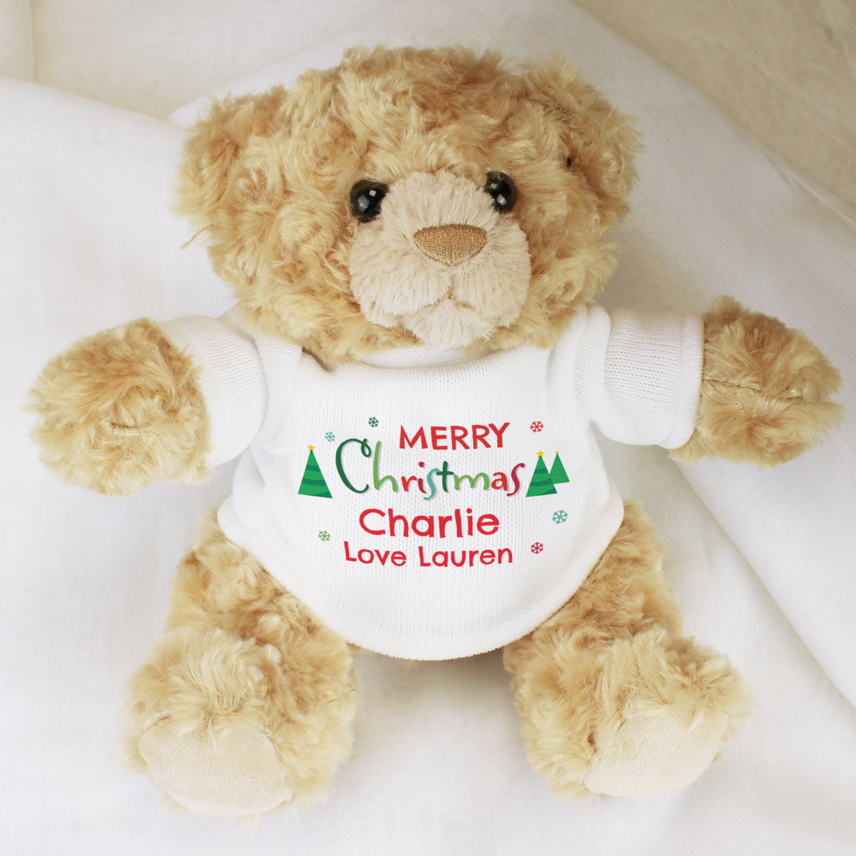 Personalised Merry Christmas Teddy Bear - Teddy Bears & Soft Toys at Gift Moments