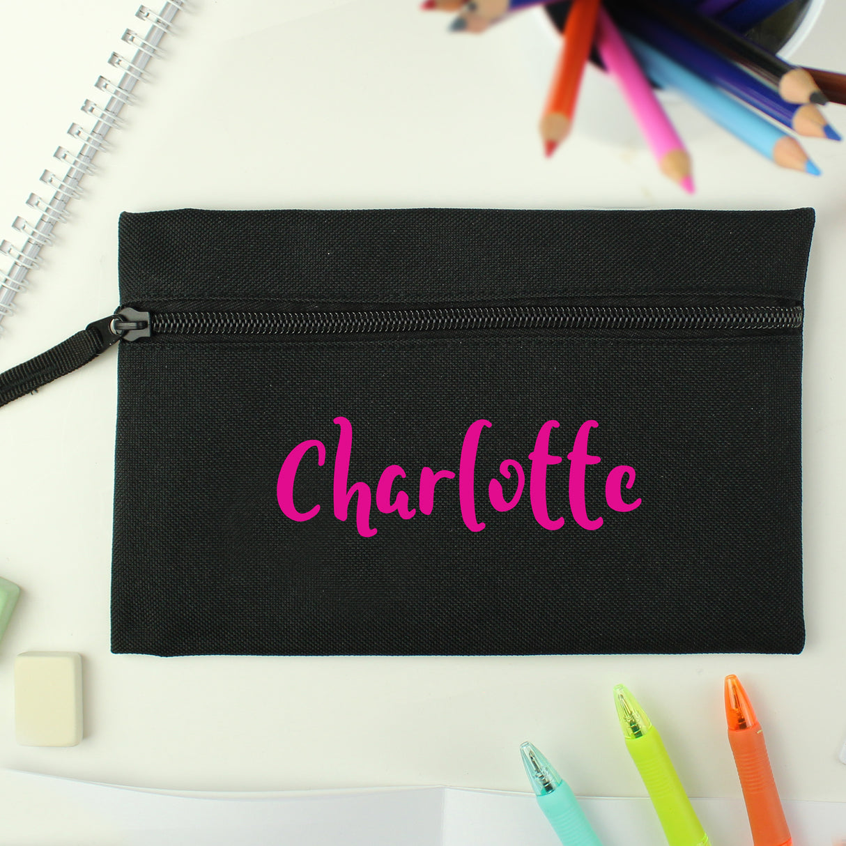 Personalised Pink Name Pencil Case - Pencil Cases & Sets at Gift Moments