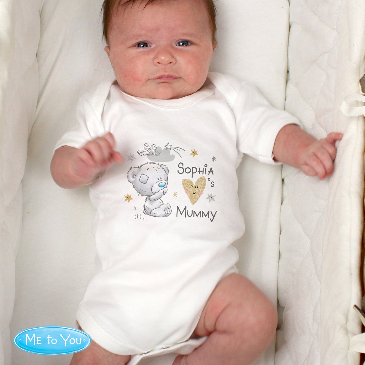 Personalised Tiny Tatty Teddy Baby Vest 0-3 Months: 1 - Baby Clothing