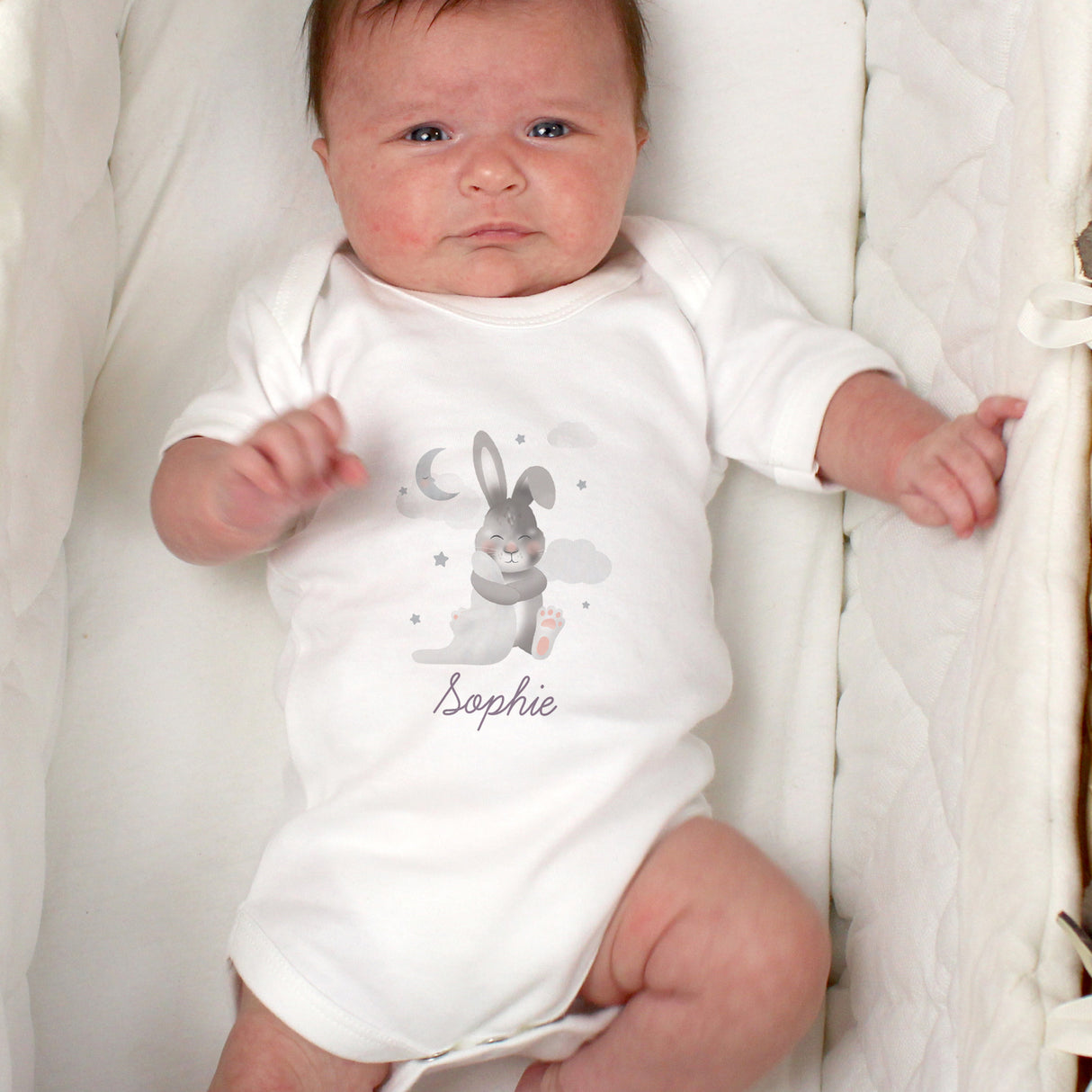 Personalised Cute Bunny Baby Vest 0-3 Months: 3 - Baby Clothing By Gift Moments