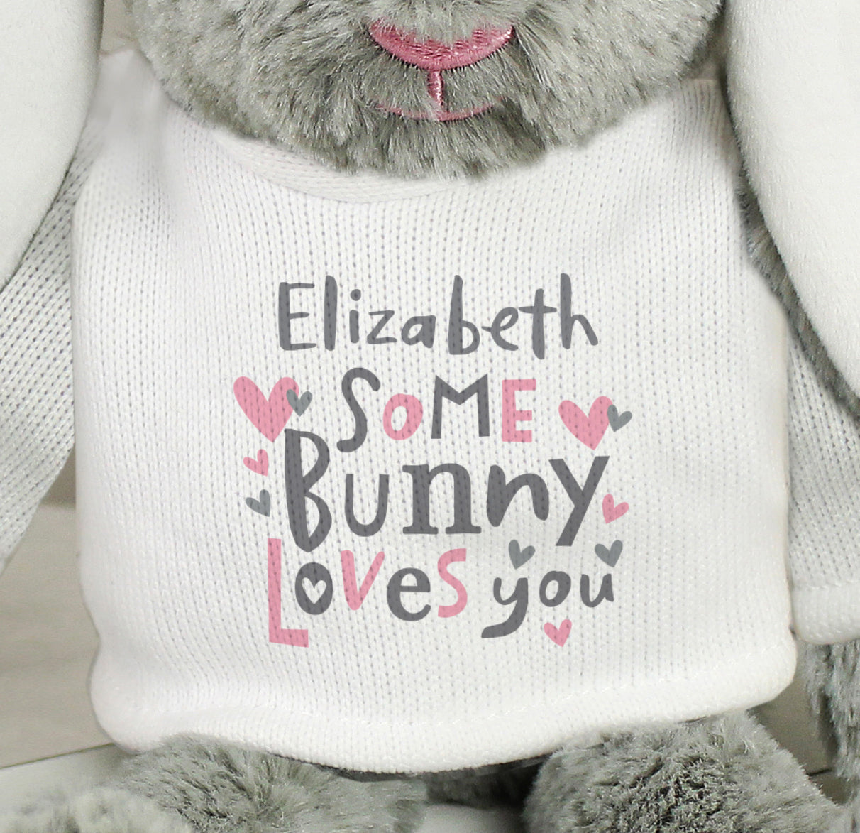 Personalised Some Bunny Loves You Bunny Rabbit - Teddy Bears & Soft Toys at Gift Moments