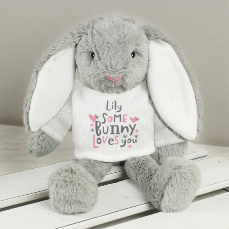 Personalised Some Bunny Loves You Bunny Rabbit - Teddy Bears & Soft Toys at Gift Moments