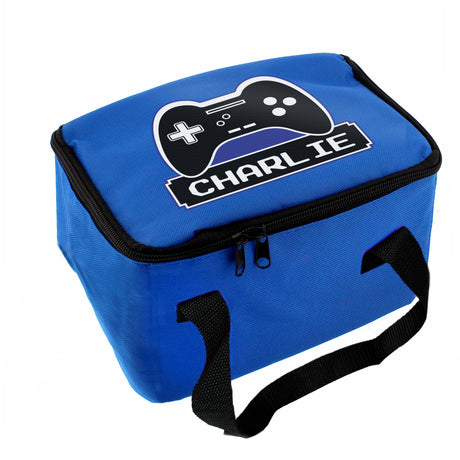 Personalised Gaming Blue Lunch Bag - Lunch Boxes & Bags at Gift Moments