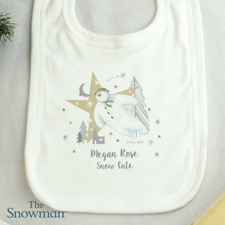 Personalised The Snowman Magical Adventure Bib - Baby Clothing at Gift Moments