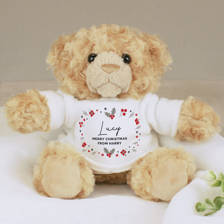 Personalised Christmas Teddy Bear - Teddy Bears & Soft Toys at Gift Moments