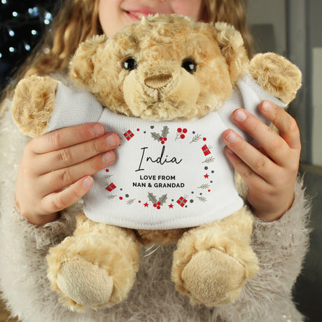 Personalised Christmas Teddy Bear - Teddy Bears & Soft Toys at Gift Moments