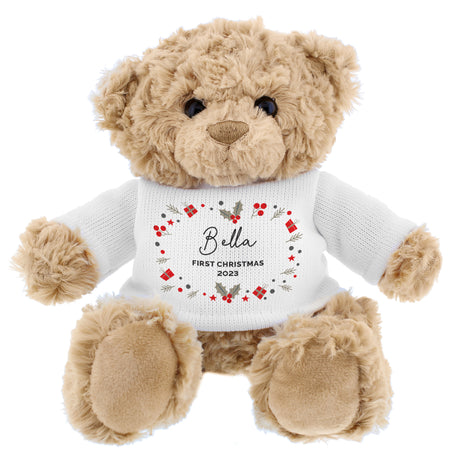 Personalised Christmas Teddy Bear - Teddy Bears & Soft Toys at Gift Moments