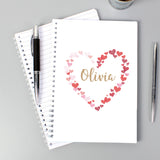 Personalised Confetti Hearts A5 Notebook Default Title - Notebooks at Gift Moments