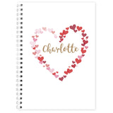 Personalised Confetti Hearts A5 Notebook - Notebooks at Gift Moments