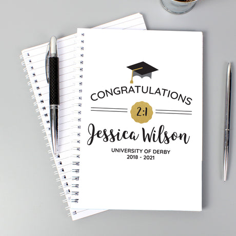 Personalised Graduation A5 Notebook - Notebooks at Gift Moments