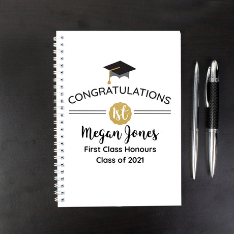 Personalised Graduation A5 Notebook - Notebooks at Gift Moments