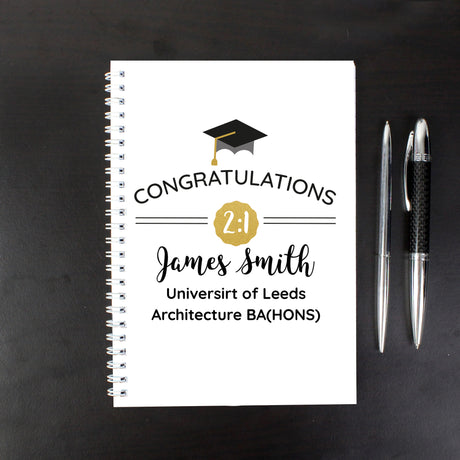 Personalised Graduation A5 Notebook - Notebooks at Gift Moments