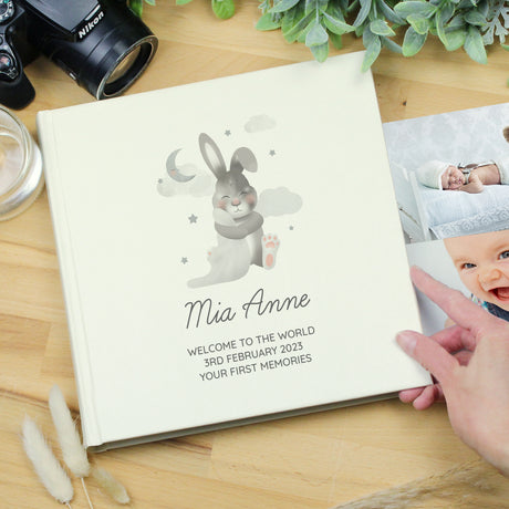 Personalised Baby Bunny Square Photo Album - Photo Albums at Gift Moments