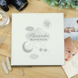 Personalised New Baby Moon & Stars Square Photo Album Default Title - Photo Albums at Gift Moments