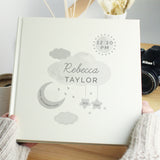 Personalised New Baby Moon & Stars Square Photo Album - Photo Albums at Gift Moments