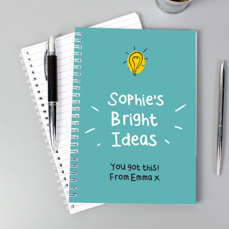 Personalised Bright Ideas A5 Notebook - Notebooks at Gift Moments