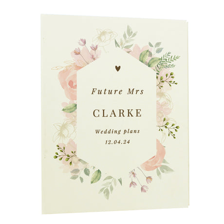 Personalised Floral Watercolour Wedding Planner - Calendars & Planners at Gift Moments