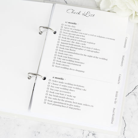 Personalised Floral Watercolour Wedding Planner - Calendars & Planners at Gift Moments