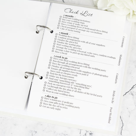 Personalised Floral Watercolour Wedding Planner - Calendars & Planners at Gift Moments