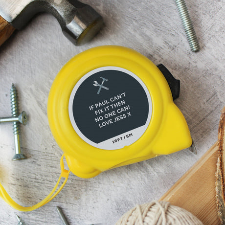 Personalised Tools Tape Measure - Tools at Gift Moments