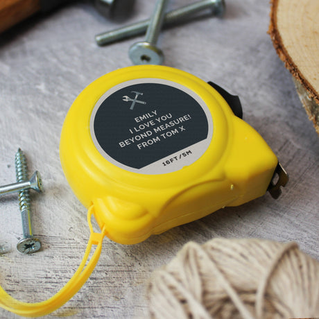 Personalised Tools Tape Measure - Tools at Gift Moments