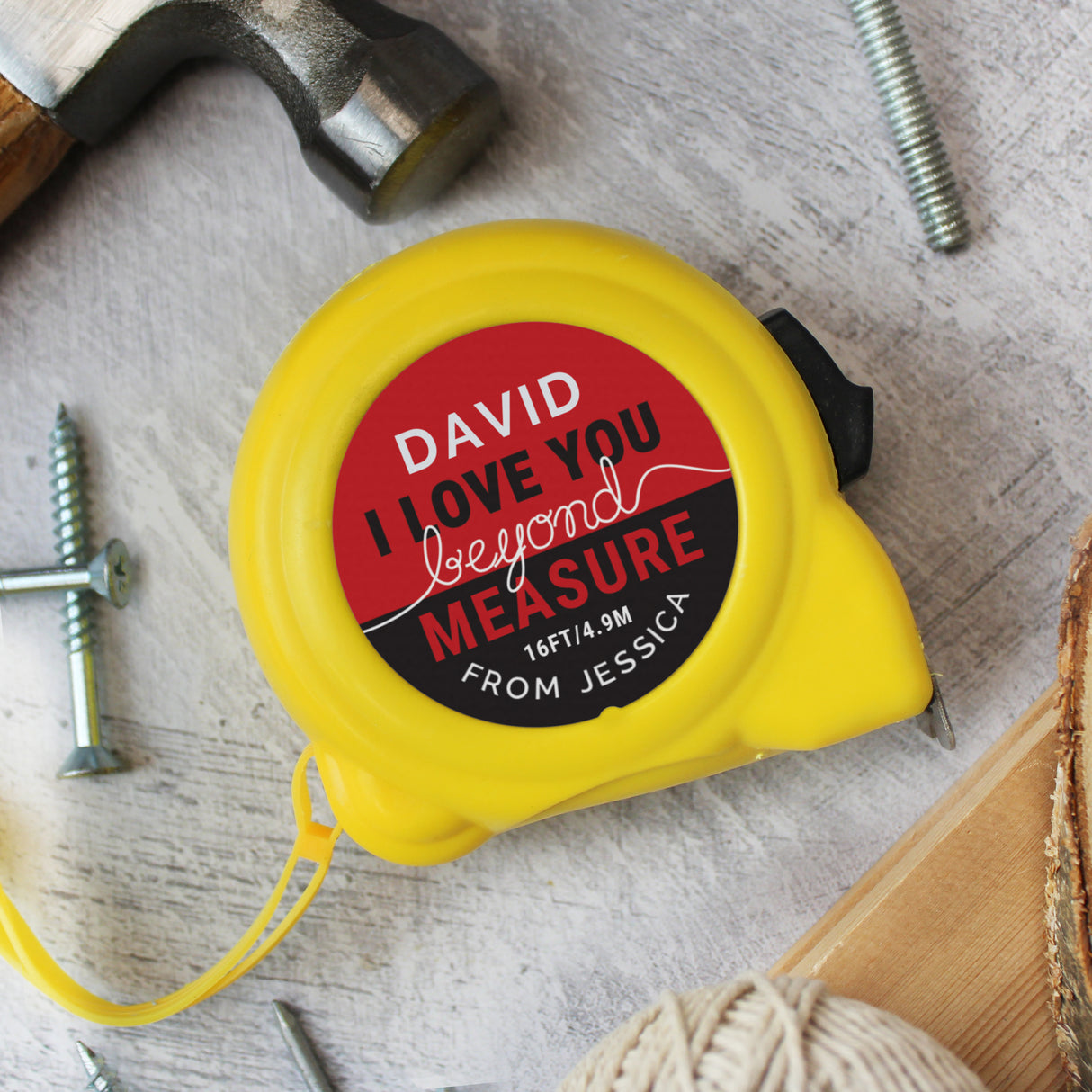 Personalised Beyond Measures Tape Measure - Tools at Gift Moments