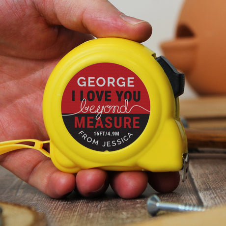 Personalised Beyond Measures Tape Measure - Tools at Gift Moments