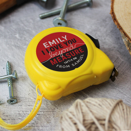 Personalised Beyond Measures Tape Measure - Tools at Gift Moments