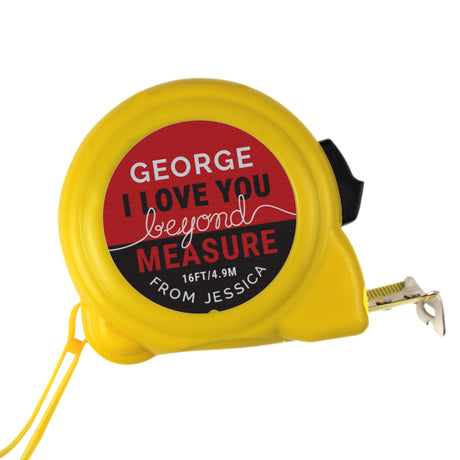 Personalised Beyond Measures Tape Measure - Tools at Gift Moments