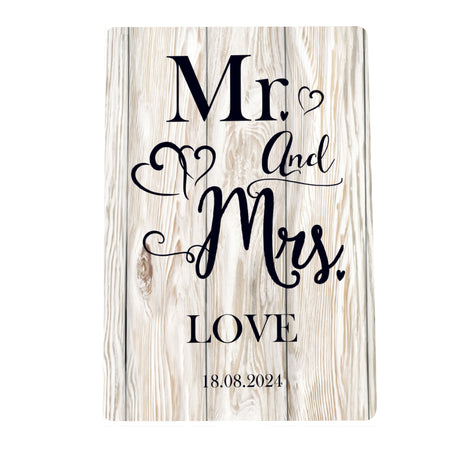 Personalised Mr & Mrs Aluminium Sign: 4 - Signs & Plaques By Gift Moments