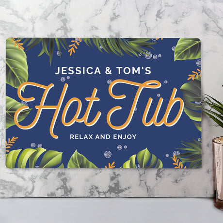 Personalised Hot Tub Metal Sign - Signs & Plaques at Gift Moments