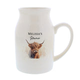 Personalised Highland Cow Flower Jug Vase - Vases & Plant Pots at Gift Moments