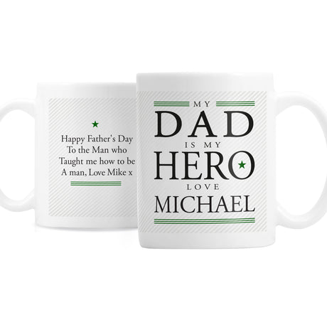 Personalised My Dad is My Hero Mug - Mugs at Gift Moments