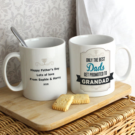 Personalised Best Dads Get Promoted to Mug - Mugs at Gift Moments