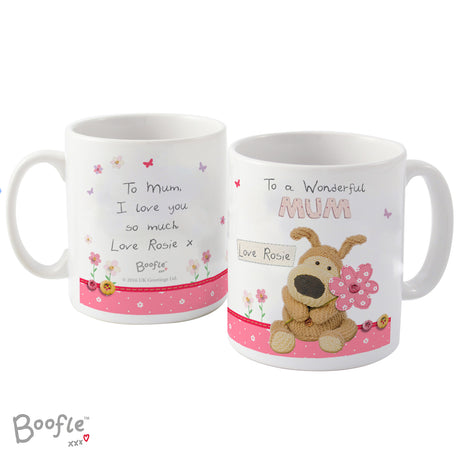 Personalised Boofle Flowers Mug - Mugs at Gift Moments