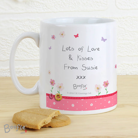 Personalised Boofle Flowers Mug - Mugs at Gift Moments