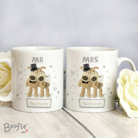 Personalised Boofle Wedding Couple Mugs Set: 3 - Mugs By Boofle