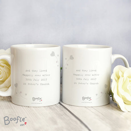 Personalised Boofle Wedding Couple Mugs Set: 4 - Mugs By Boofle