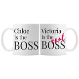 Personalised The Real Boss Mug Set: 2 - Mugs By Gift Moments