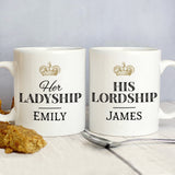 Personalised Ladyship and Lordship Mug Set Default Title - Mugs at Gift Moments