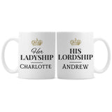 Personalised Ladyship and Lordship Mug Set - Mugs at Gift Moments