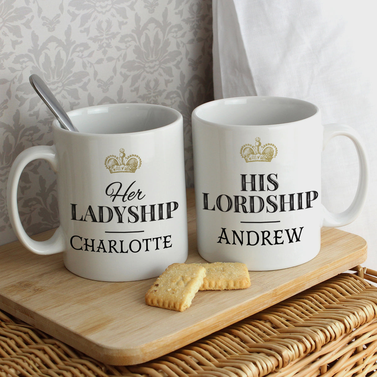 Personalised Ladyship and Lordship Mug Set - Mugs at Gift Moments