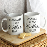 Personalised Other Half and Better Half Mug Set - Mugs at Gift Moments