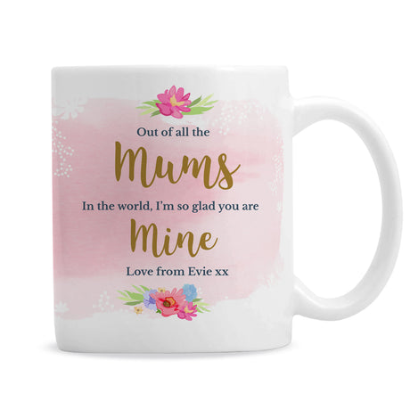 Personalised Floral Watercolour Mug - Mugs at Gift Moments